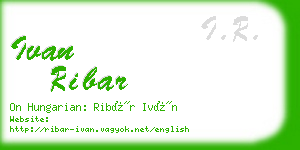 ivan ribar business card